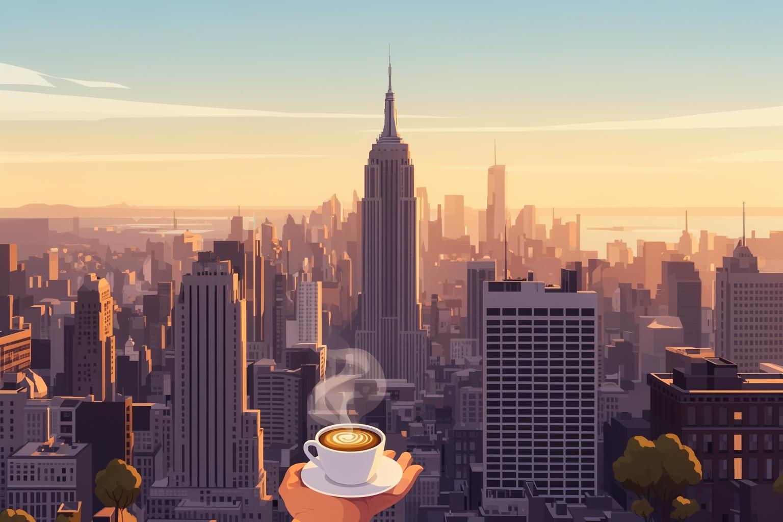 vore-aloy-manhattan-ek-kap-kopi-o-swapner-shuru