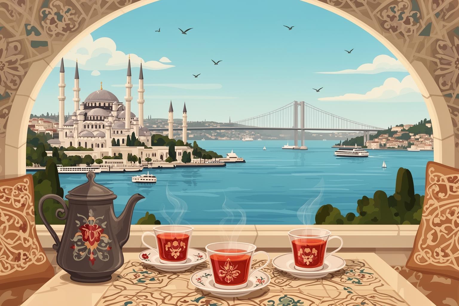 vorer-aloye-istambuler-ghum-bhanga-ek-kap-turki-cha-ar-simiter-ashbad